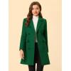 imageAllegra K Womens Winter Coat Elegant Notched Lapel Double Breasted Trench CoatGreens