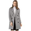 imageAllegra K Womens Winter Coat Elegant Notched Lapel Double Breasted Trench CoatGrey
