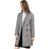 imageAllegra K Womens Winter Coat Elegant Notched Lapel Double Breasted Trench CoatGrey