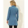 imageAllegra K Womens Winter Coat Elegant Notched Lapel Double Breasted Trench CoatGrey Blue