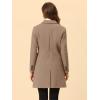 imageAllegra K Womens Winter Coat Elegant Notched Lapel Double Breasted Trench CoatLight Brown