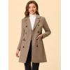 imageAllegra K Womens Winter Coat Elegant Notched Lapel Double Breasted Trench CoatLight Brown