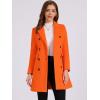 imageAllegra K Womens Winter Coat Elegant Notched Lapel Double Breasted Trench CoatLight Orange