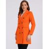 imageAllegra K Womens Winter Coat Elegant Notched Lapel Double Breasted Trench CoatLight Orange