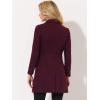 imageAllegra K Womens Winter Coat Elegant Notched Lapel Double Breasted Trench CoatPurplish Red