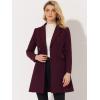 imageAllegra K Womens Winter Coat Elegant Notched Lapel Double Breasted Trench CoatPurplish Red