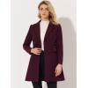 imageAllegra K Womens Winter Coat Elegant Notched Lapel Double Breasted Trench CoatPurplish Red