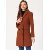 imageAllegra K Womens Winter Coat Elegant Notched Lapel Double Breasted Trench CoatReddish Brown
