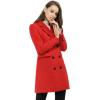 imageAllegra K Womens Winter Coat Elegant Notched Lapel Double Breasted Trench CoatReds