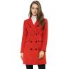 imageAllegra K Womens Winter Coat Elegant Notched Lapel Double Breasted Trench CoatReds