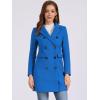 imageAllegra K Womens Winter Coat Elegant Notched Lapel Double Breasted Trench CoatSea Blue