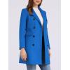 imageAllegra K Womens Winter Coat Elegant Notched Lapel Double Breasted Trench CoatSea Blue