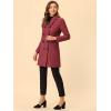 imageAllegra K Womens Winter Coat Elegant Notched Lapel Double Breasted Trench CoatWatermelon Red