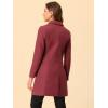 imageAllegra K Womens Winter Coat Elegant Notched Lapel Double Breasted Trench CoatWatermelon Red