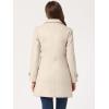 imageAllegra K Womens Winter Outerwear Overcoat Peter Pan Collar Midthigh Aline Single Breasted Pea CoatBeige