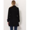 imageAllegra K Womens Winter Outerwear Overcoat Peter Pan Collar Midthigh Aline Single Breasted Pea CoatBlack