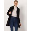 imageAllegra K Womens Winter Outerwear Overcoat Peter Pan Collar Midthigh Aline Single Breasted Pea CoatBlack