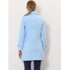 imageAllegra K Womens Winter Outerwear Overcoat Peter Pan Collar Midthigh Aline Single Breasted Pea CoatBlue