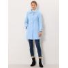 imageAllegra K Womens Winter Outerwear Overcoat Peter Pan Collar Midthigh Aline Single Breasted Pea CoatBlue