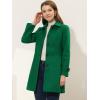 imageAllegra K Womens Winter Outerwear Overcoat Peter Pan Collar Midthigh Aline Single Breasted Pea CoatGreen