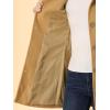 imageAllegra K Womens Winter Outerwear Overcoat Peter Pan Collar Midthigh Aline Single Breasted Pea CoatKhaki