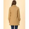 imageAllegra K Womens Winter Outerwear Overcoat Peter Pan Collar Midthigh Aline Single Breasted Pea CoatKhaki
