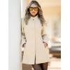 imageAllegra K Womens Winter Overcoat MidLong Stand Collar Single Breasted Coat OuterwearBeige