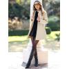 imageAllegra K Womens Winter Overcoat MidLong Stand Collar Single Breasted Coat OuterwearBeige