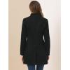 imageAllegra K Womens Winter Overcoat MidLong Stand Collar Single Breasted Coat OuterwearBlack