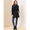 imageAllegra K Womens Winter Overcoat MidLong Stand Collar Single Breasted Coat OuterwearBlack