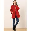 imageAllegra K Womens Winter Overcoat MidLong Stand Collar Single Breasted Coat OuterwearBright Red