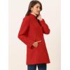 imageAllegra K Womens Winter Overcoat MidLong Stand Collar Single Breasted Coat OuterwearBright Red