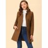 imageAllegra K Womens Winter Overcoat MidLong Stand Collar Single Breasted Coat OuterwearBrown