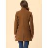 imageAllegra K Womens Winter Overcoat MidLong Stand Collar Single Breasted Coat OuterwearBrown