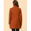 imageAllegra K Womens Winter Overcoat MidLong Stand Collar Single Breasted Coat OuterwearBrown Red