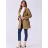 imageAllegra K Womens Winter Overcoat MidLong Stand Collar Single Breasted Coat OuterwearCamel