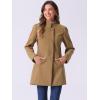 imageAllegra K Womens Winter Overcoat MidLong Stand Collar Single Breasted Coat OuterwearCamel