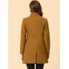 imageAllegra K Womens Winter Overcoat MidLong Stand Collar Single Breasted Coat OuterwearDeep Brown