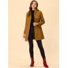 imageAllegra K Womens Winter Overcoat MidLong Stand Collar Single Breasted Coat OuterwearDeep Brown