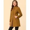 imageAllegra K Womens Winter Overcoat MidLong Stand Collar Single Breasted Coat OuterwearDeep Brown