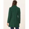imageAllegra K Womens Winter Overcoat MidLong Stand Collar Single Breasted Coat OuterwearDeep Green