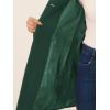 imageAllegra K Womens Winter Overcoat MidLong Stand Collar Single Breasted Coat OuterwearDeep Green