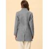 imageAllegra K Womens Winter Overcoat MidLong Stand Collar Single Breasted Coat OuterwearGrey