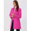 imageAllegra K Womens Winter Overcoat MidLong Stand Collar Single Breasted Coat OuterwearHot Pink