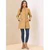 imageAllegra K Womens Winter Overcoat MidLong Stand Collar Single Breasted Coat OuterwearKhaki