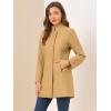 imageAllegra K Womens Winter Overcoat MidLong Stand Collar Single Breasted Coat OuterwearKhaki