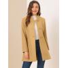 imageAllegra K Womens Winter Overcoat MidLong Stand Collar Single Breasted Coat OuterwearKhaki