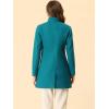 imageAllegra K Womens Winter Overcoat MidLong Stand Collar Single Breasted Coat OuterwearLake Blue