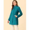 imageAllegra K Womens Winter Overcoat MidLong Stand Collar Single Breasted Coat OuterwearLake Blue