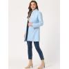 imageAllegra K Womens Winter Overcoat MidLong Stand Collar Single Breasted Coat OuterwearLight Blue